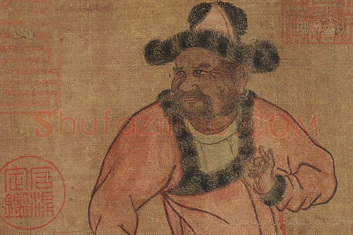 韩干《 圉人呈马图》高清大图局部细节 (2)