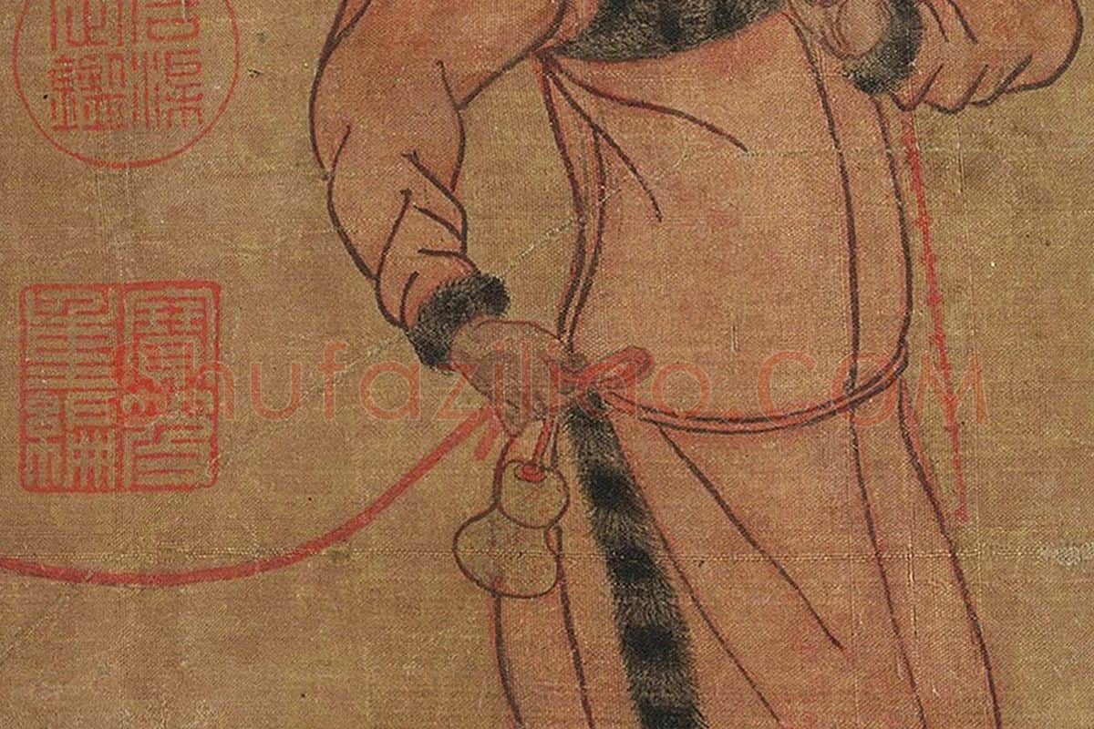 韩干《 圉人呈马图》高清大图局部细节 (3)