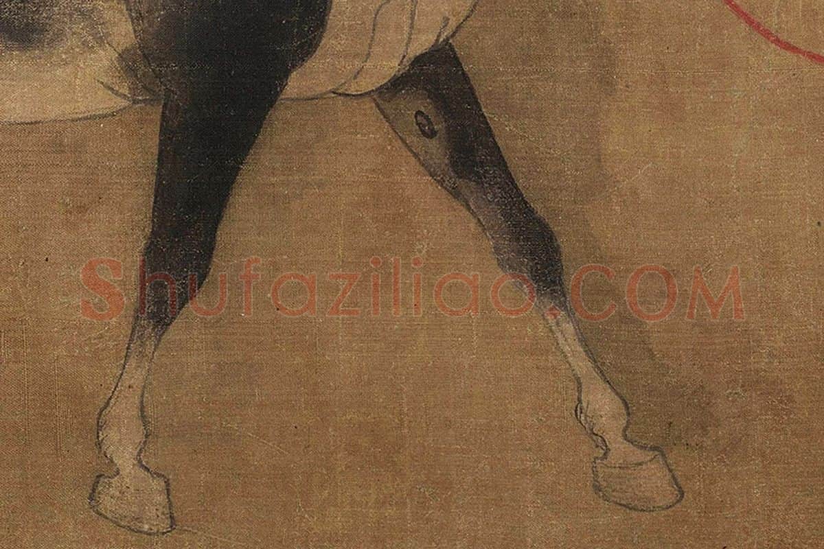 韩干《 圉人呈马图》高清大图局部细节 (6)