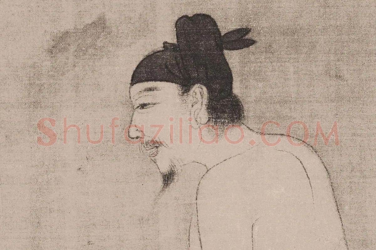 清溪饮马图纨扇局部细节 (3)