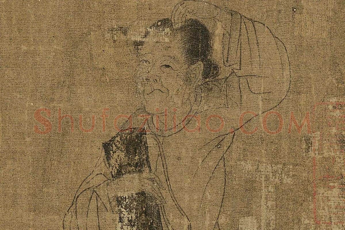 阎立本《萧翼赚兰亭图》(北宋摹·辽博本)高清大图局部细节 (3)