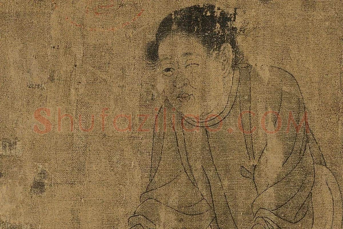 阎立本《萧翼赚兰亭图》(北宋摹·辽博本)高清大图局部细节 (4)