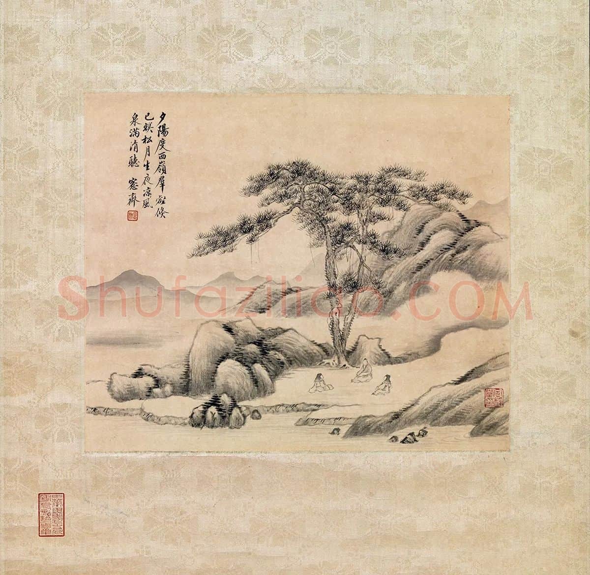吴大澂山水二帧轴_02