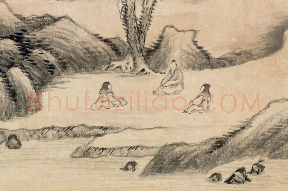 吴大澂山水二帧轴局部 (7)