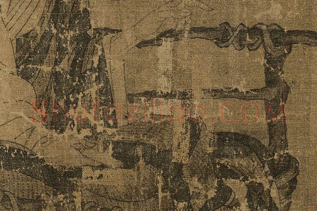 阎立本《萧翼赚兰亭图》(北宋摹·辽博本)高清大图局部细节 (8)