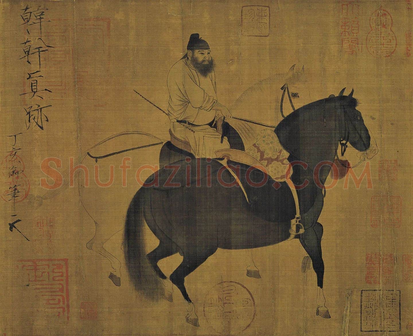 韩干牧马图高清大图