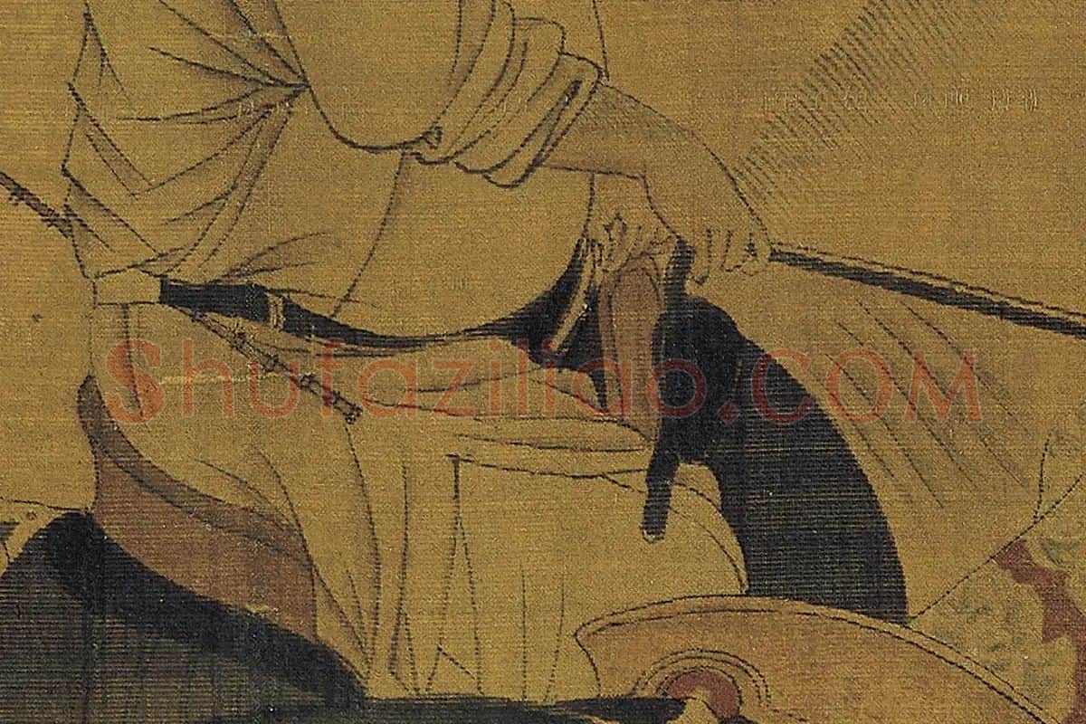 韩干《牧马图》高清大图局部细节 (4)