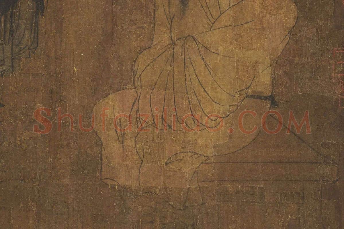 阎立本《萧翼赚兰亭图》卷(南宋摹·台北故宫藏本)高清大图局部 (4)