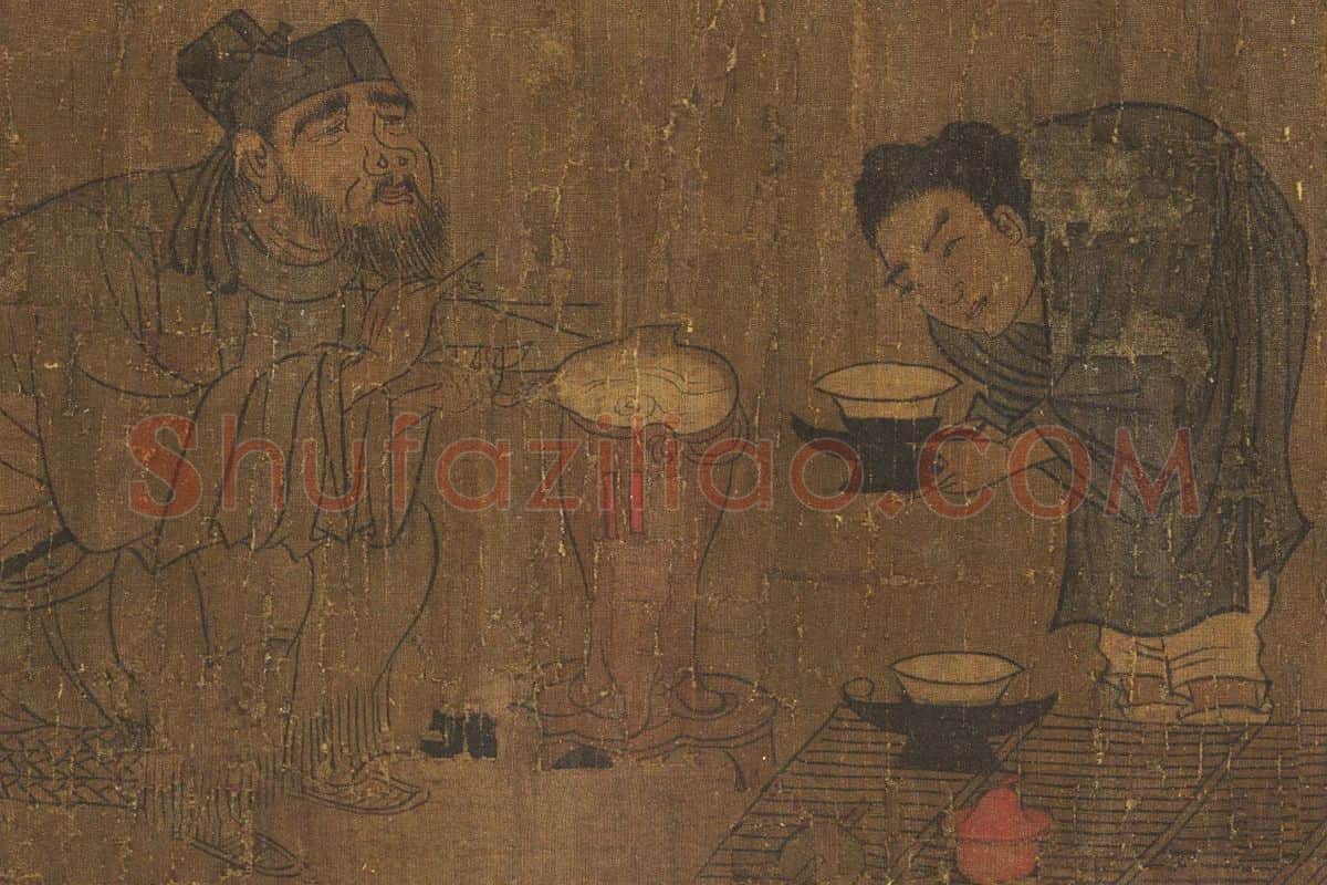 阎立本《萧翼赚兰亭图》卷(南宋摹·台北故宫藏本)高清大图局部 (6)