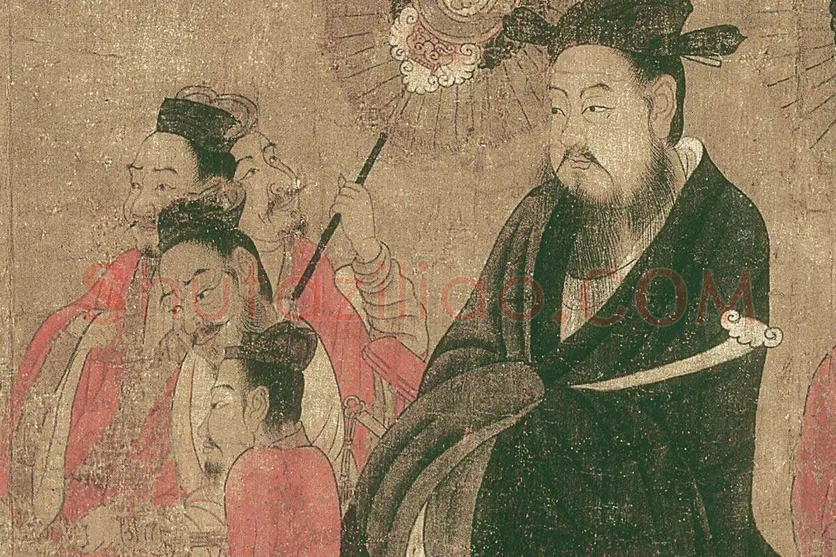 阎立本(传)《历代帝王图》高清大图局部细节 (7)