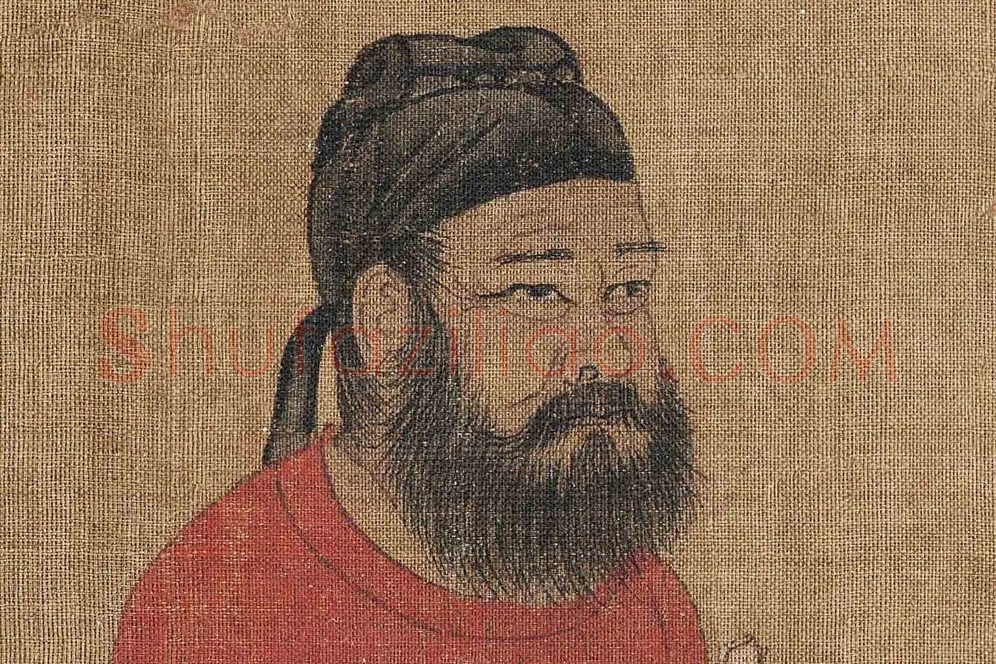 阎立本《步辇图》高清大图局部细节 (1)