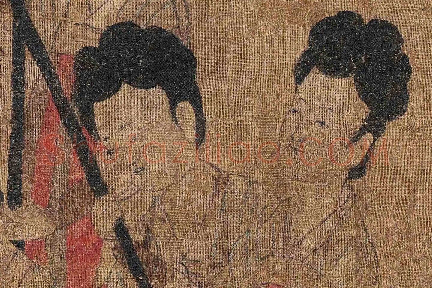 阎立本《步辇图》高清大图局部细节 (4)