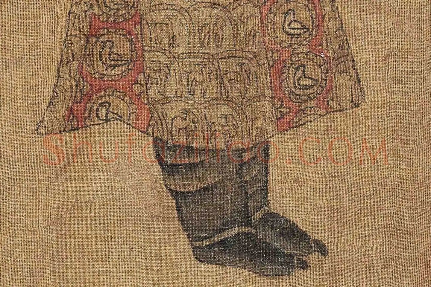 阎立本《步辇图》高清大图局部细节 (9)