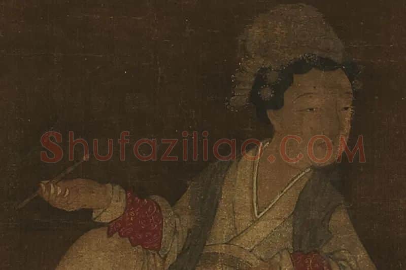 周昉人物画《士女吟诗图》局部 (1)