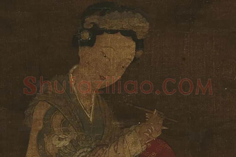 周昉人物画《士女吟诗图》局部 (2)