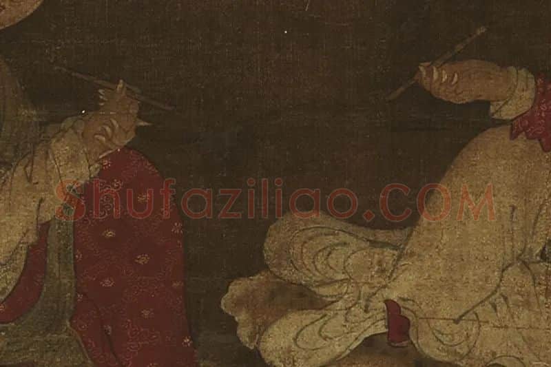 周昉人物画《士女吟诗图》局部 (3)