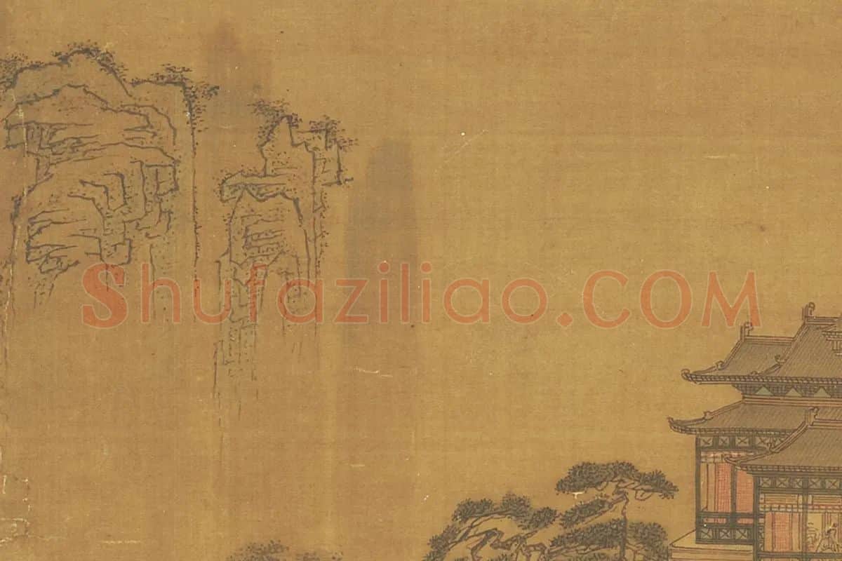 周昉山水楼阁画《仙山楼观》局部 (3)