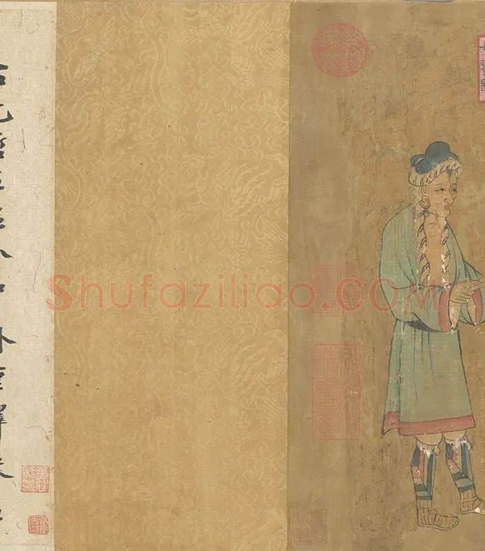 阎立本人物画《王会图卷》全卷_04