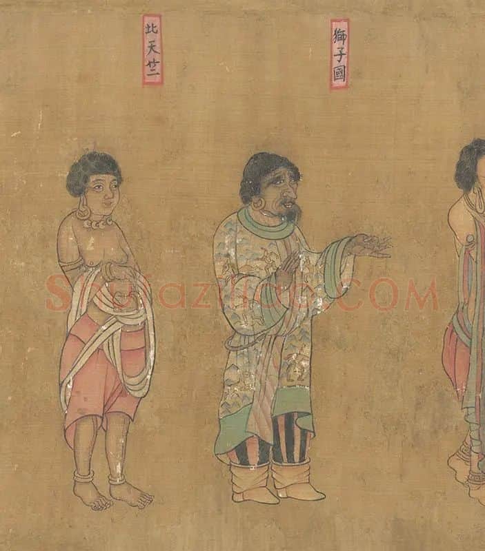 阎立本人物画《王会图卷》全卷_10