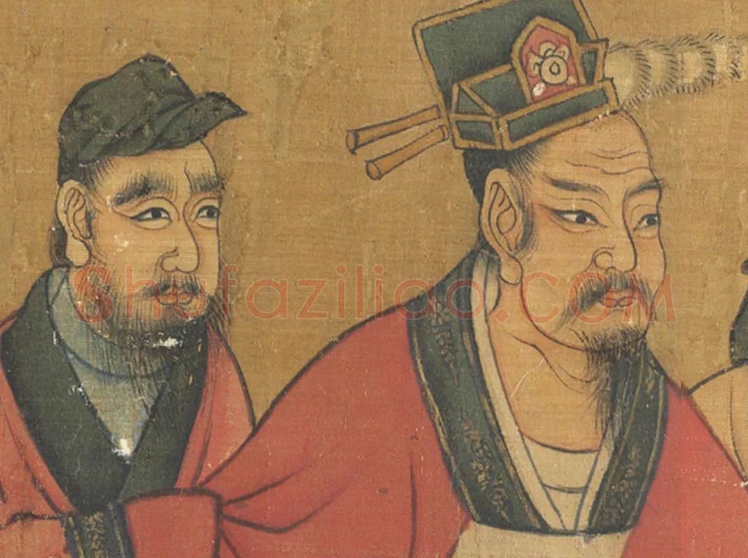 阎立本人物画《王会图卷》高清大图局部 (1)