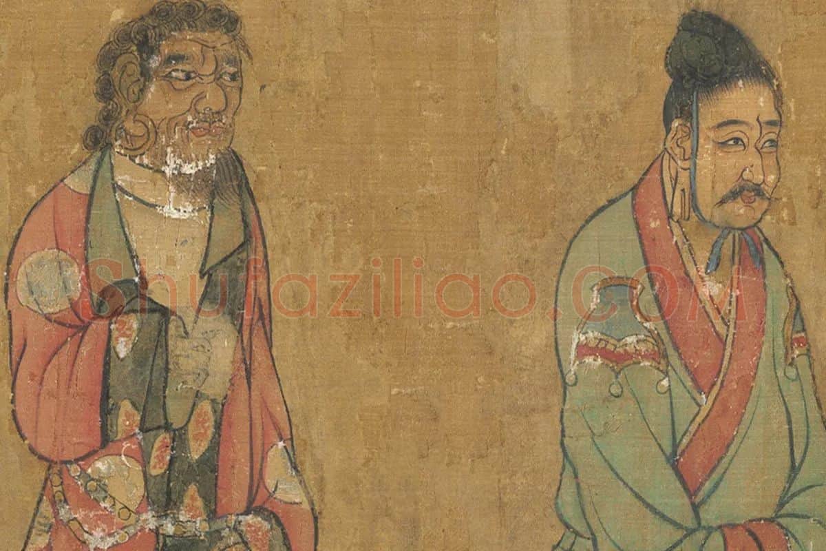 阎立本人物画《王会图卷》高清大图局部 (3)