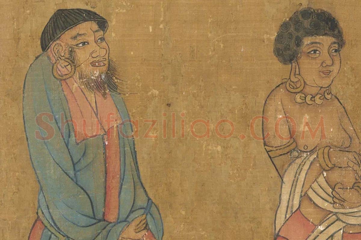阎立本人物画《王会图卷》高清大图局部 (6)