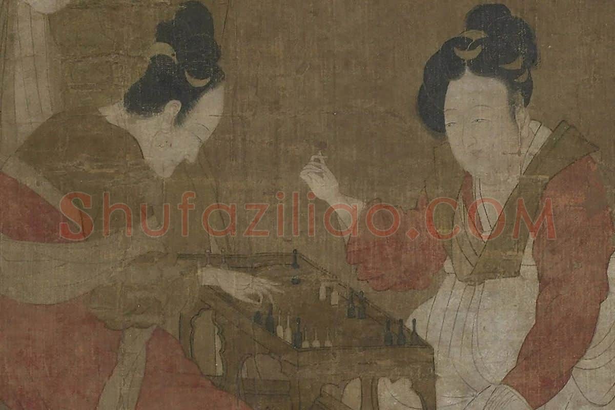 周昉《内人双陆图》局部 (2)