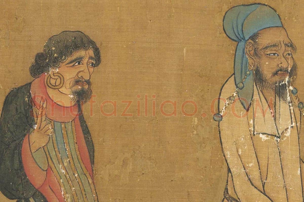 阎立本人物画《王会图卷》高清大图局部 (7)