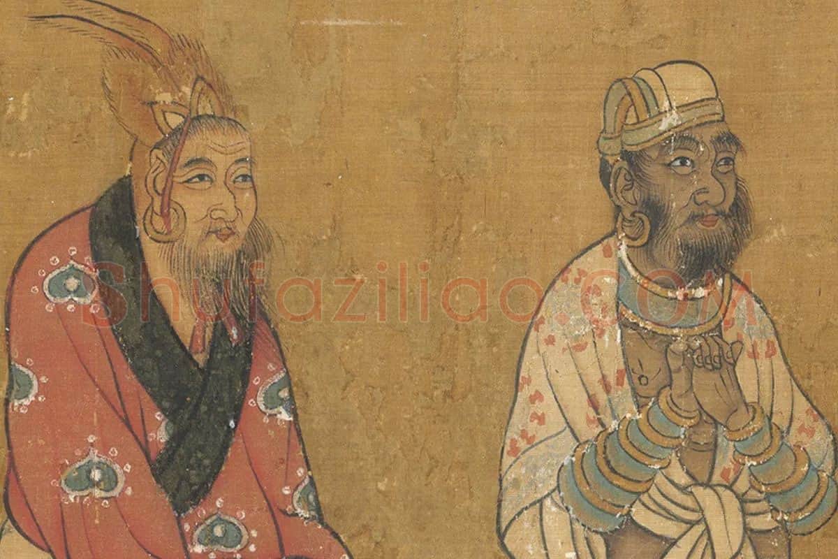 阎立本人物画《王会图卷》高清大图局部 (8)