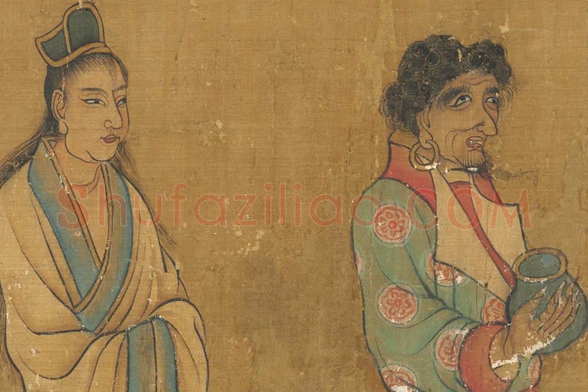 阎立本人物画《王会图卷》高清大图局部 (9)
