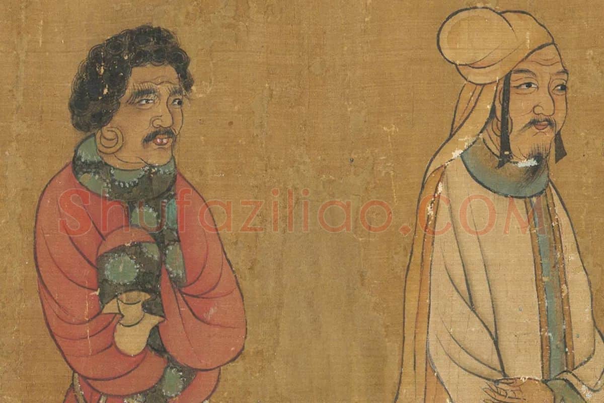阎立本人物画《王会图卷》高清大图局部 (11)