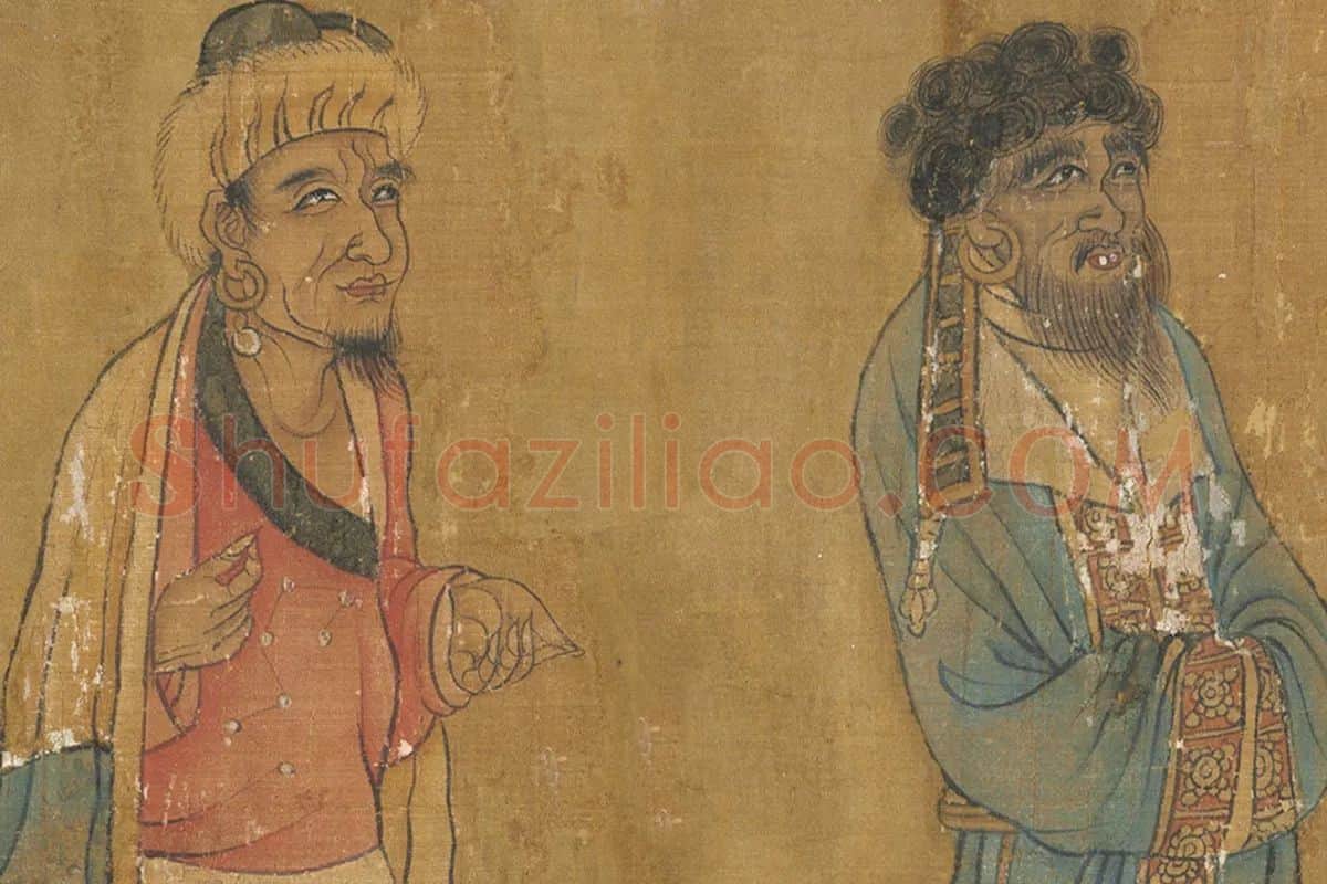 阎立本人物画《王会图卷》高清大图局部 (12)