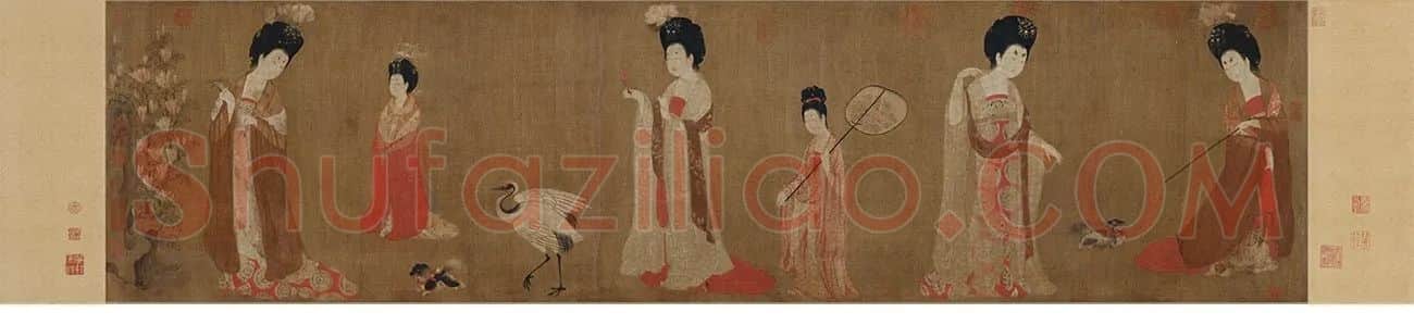周昉簪花仕女图_01