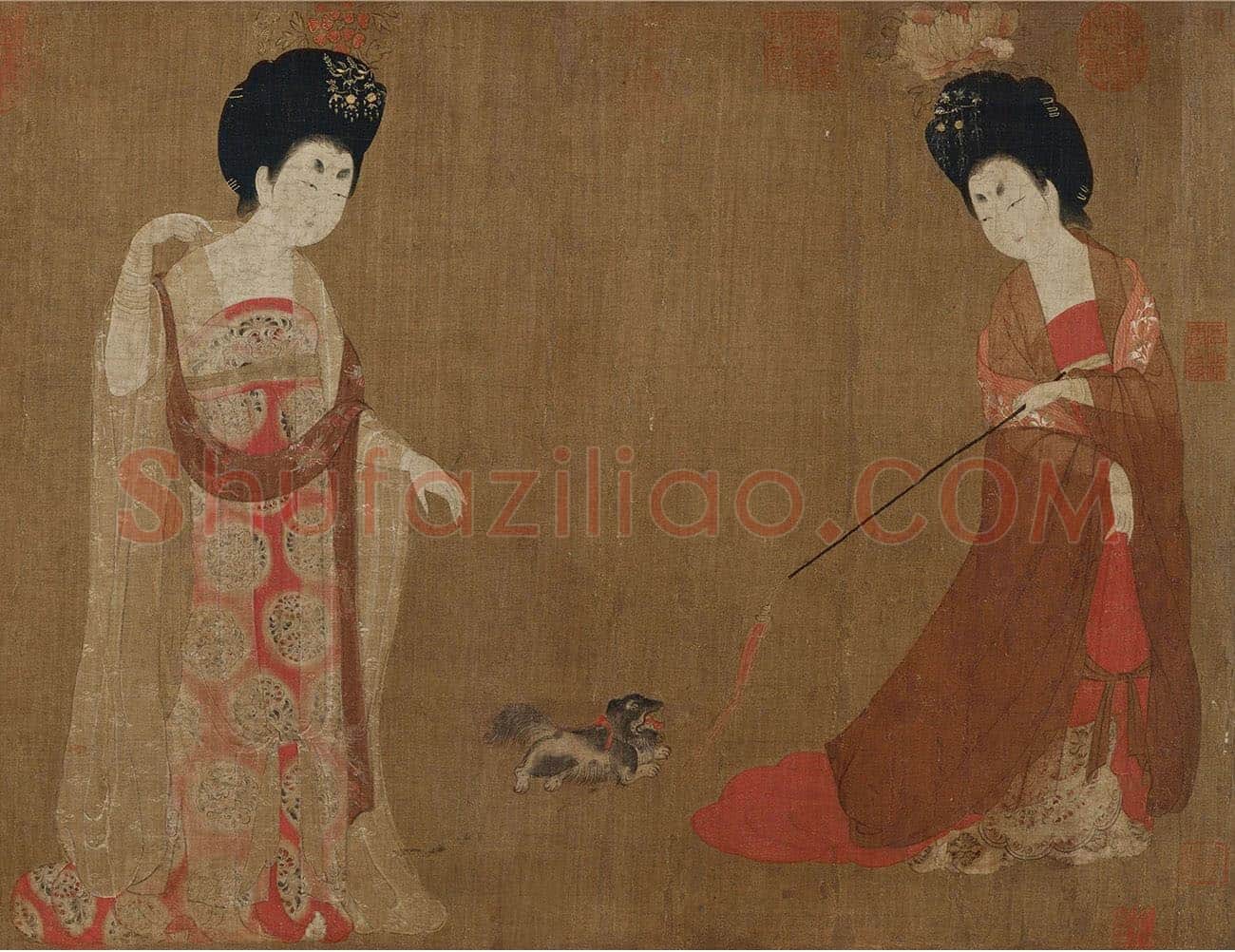 周昉簪花仕女图_02