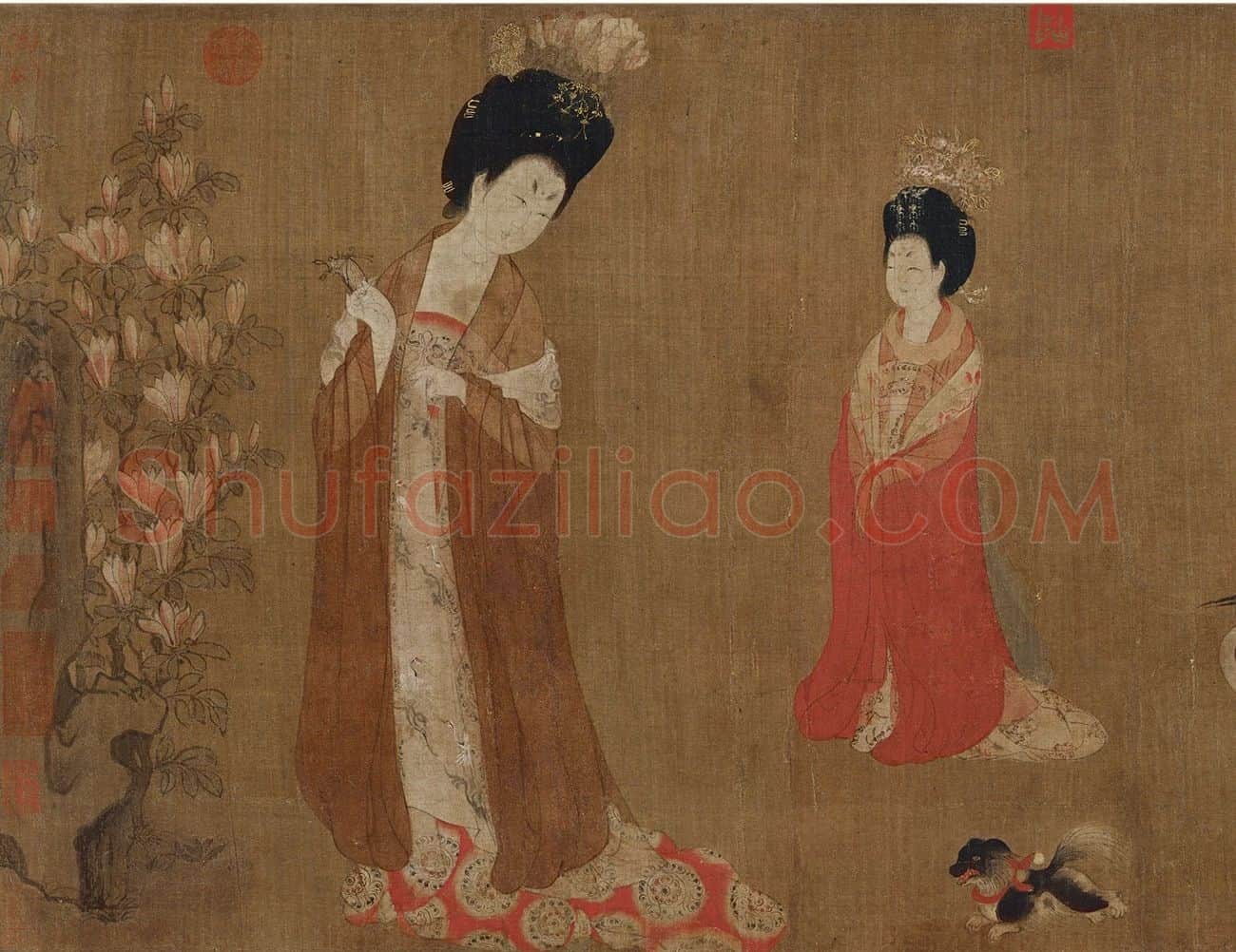 周昉簪花仕女图_04
