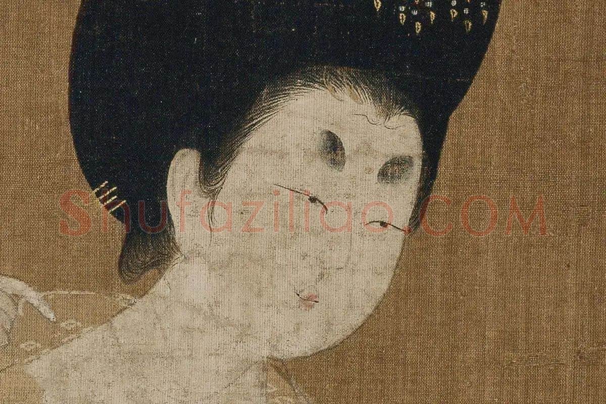 簪花仕女图·高清大图局部细节 (6)