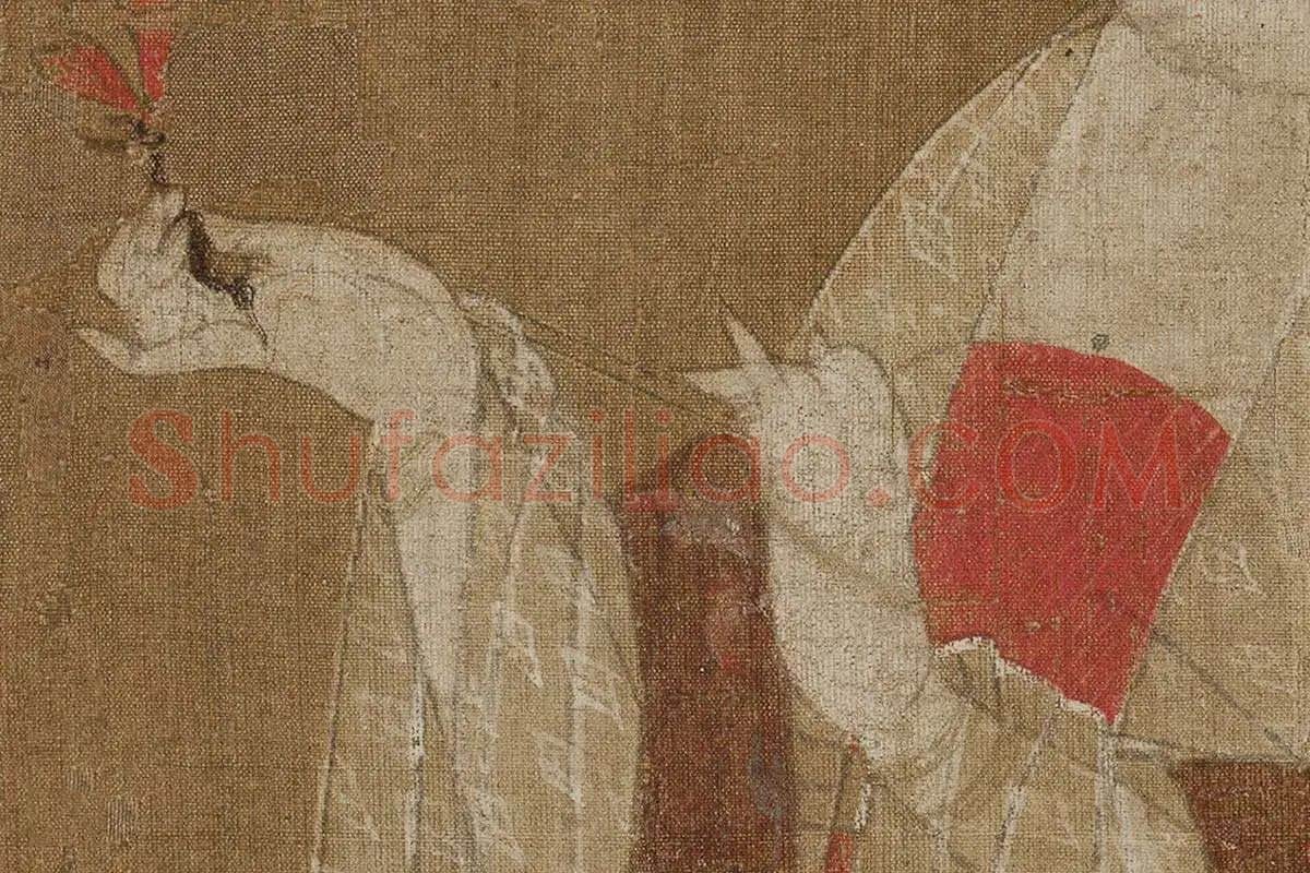 簪花仕女图·高清大图局部细节 (13)