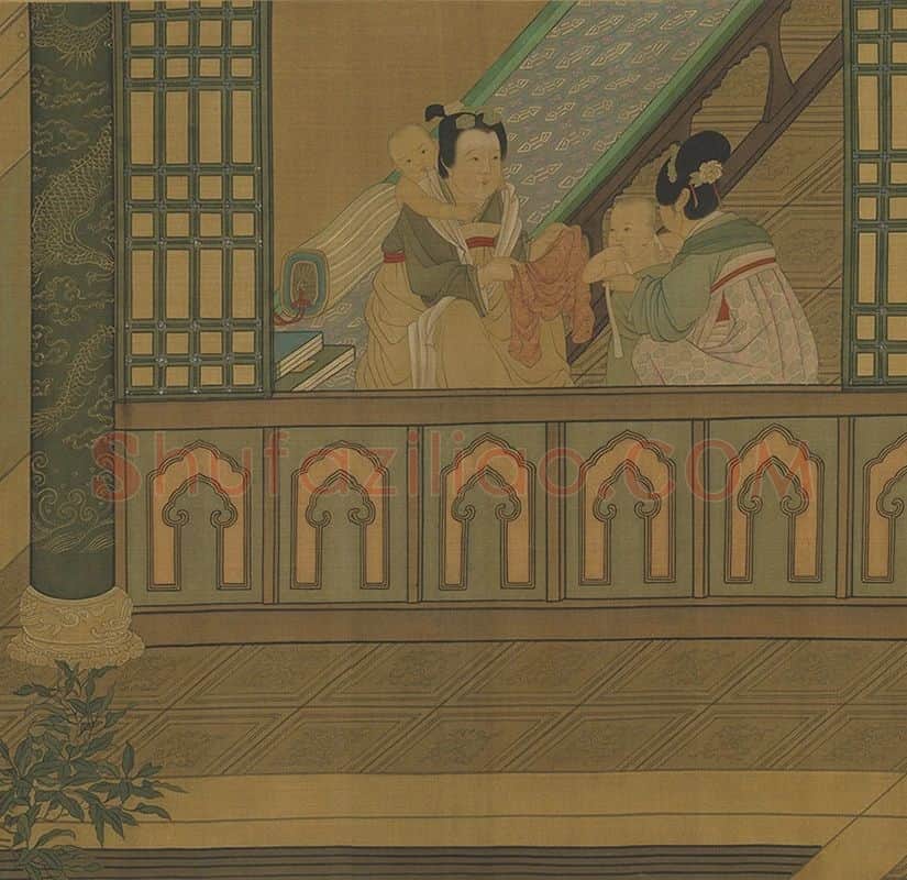 唐·周昉人物画《麟趾图卷》_05