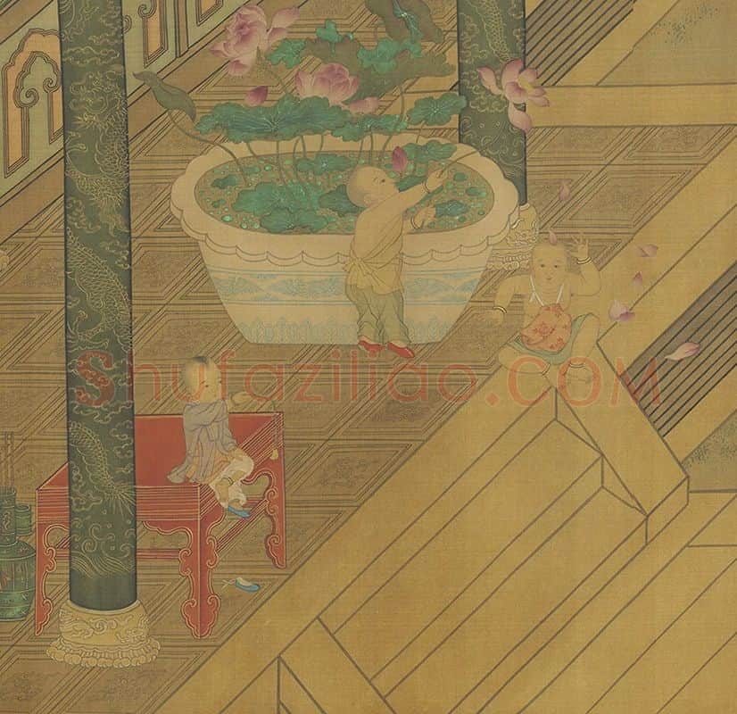 唐·周昉人物画《麟趾图卷》_10