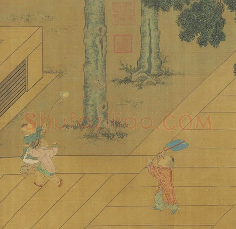 唐·周昉人物画《麟趾图卷》_11