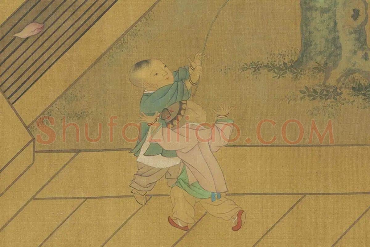 唐代周昉人物画卷《麟趾图卷》局部 (2)