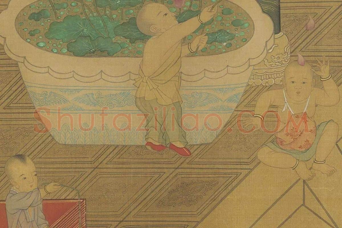 唐代周昉人物画卷《麟趾图卷》局部 (3)
