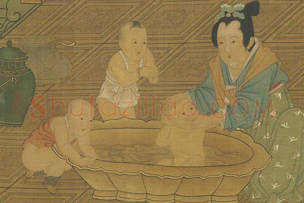 唐代周昉人物画卷《麟趾图卷》局部 (5)