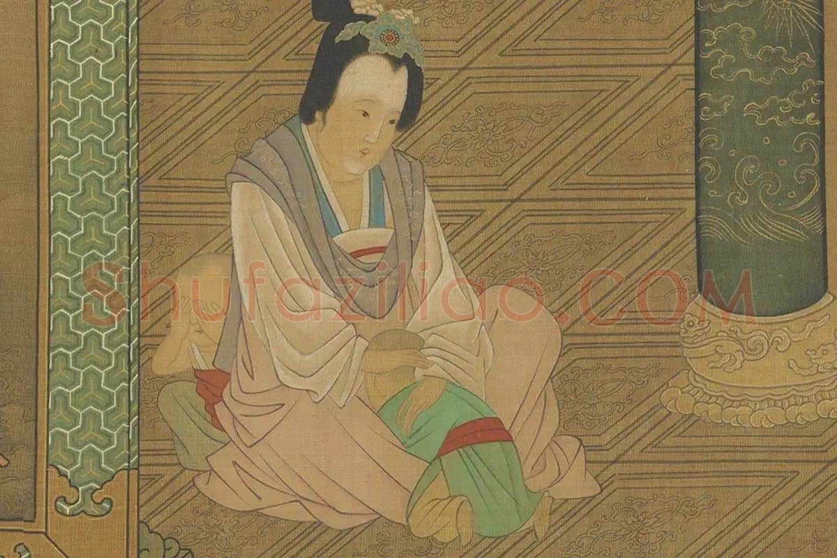 唐代周昉人物画卷《麟趾图卷》局部 (6)