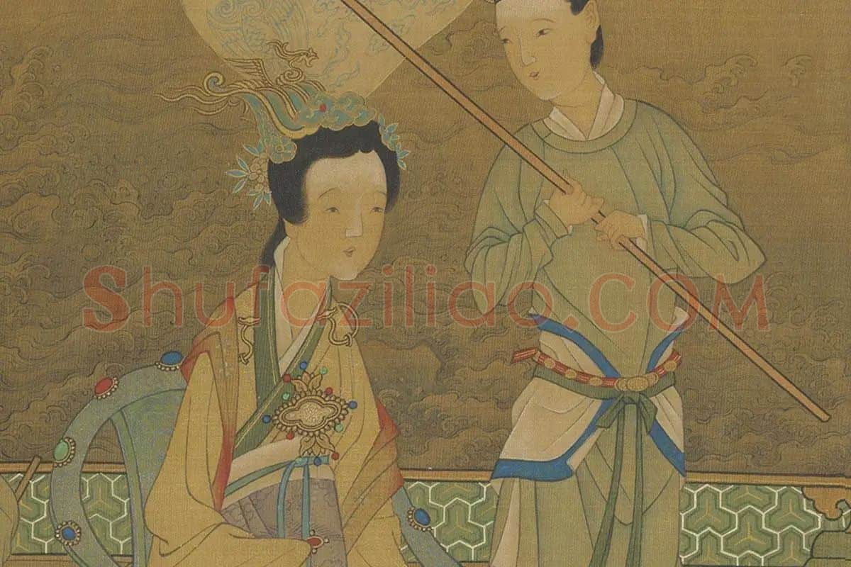 唐代周昉人物画卷《麟趾图卷》局部 (7)