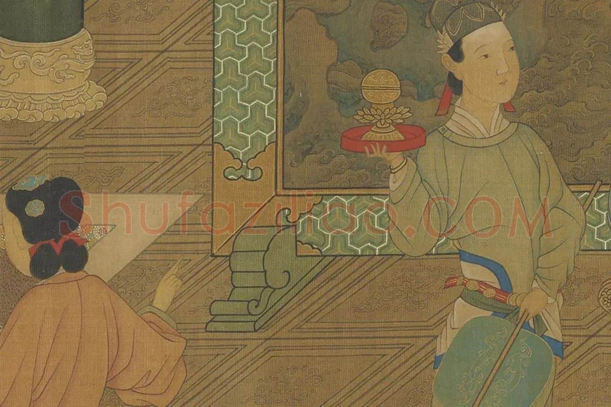 唐代周昉人物画卷《麟趾图卷》局部 (8)