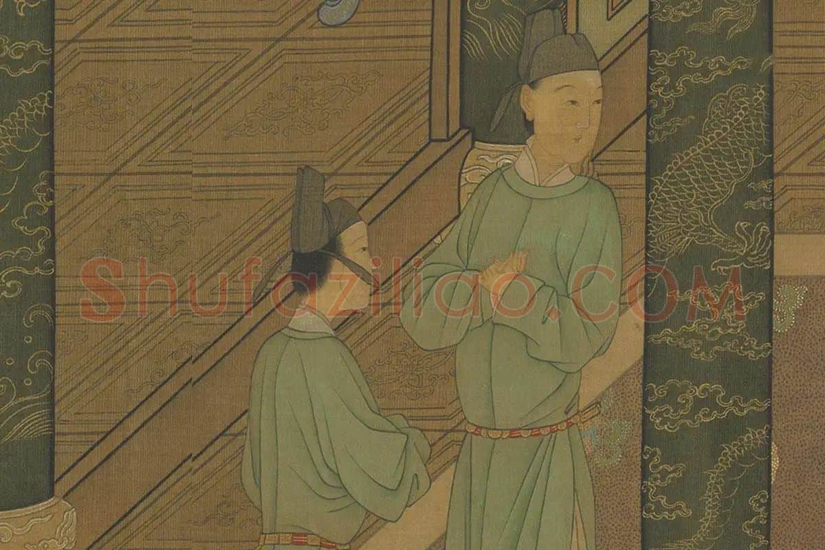 唐代周昉人物画卷《麟趾图卷》局部 (10)