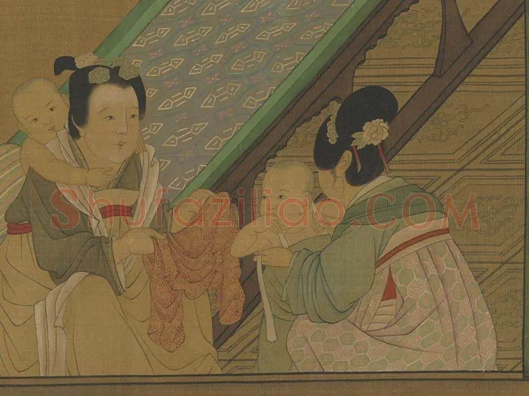 唐代周昉人物画卷《麟趾图卷》局部 (11)