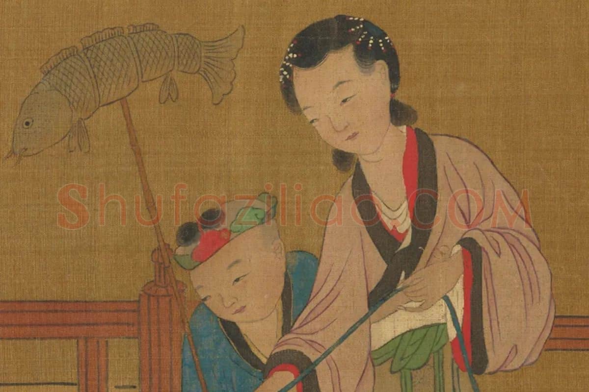元宵时节人物画卷局部 (1)