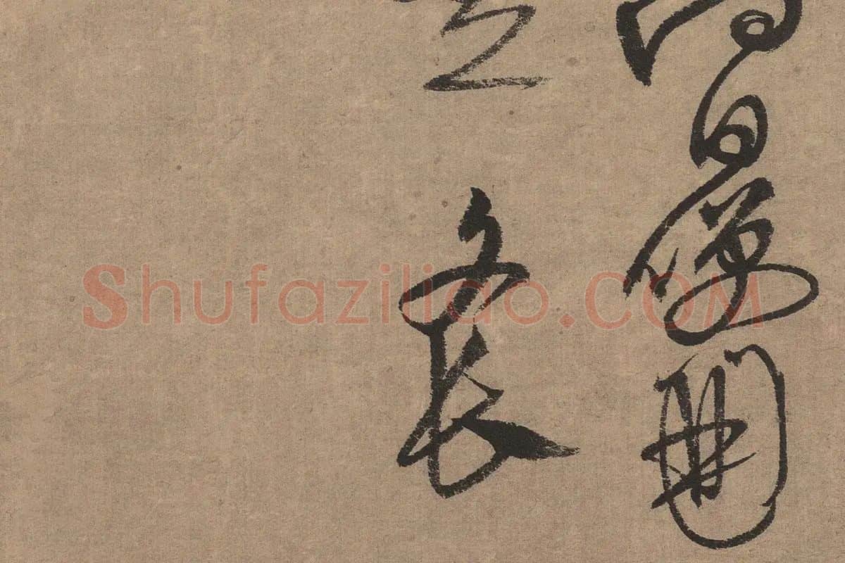 徐渭水墨写意《榴实图》高清大图局部细节 (9)